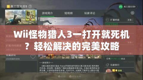 Wii怪物獵人3一打開就死機？輕松解決的完美攻略