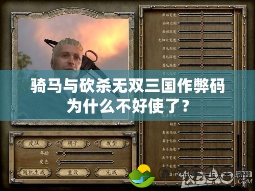 騎馬與砍殺無雙三國作弊碼為什么不好使了？