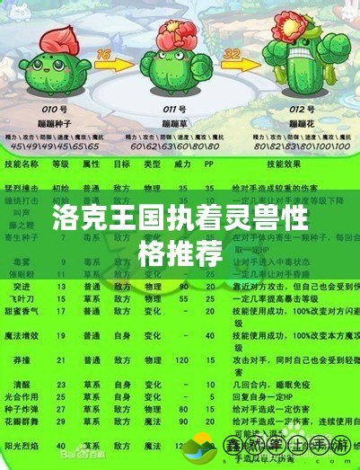 洛克王國執(zhí)著靈獸性格推薦