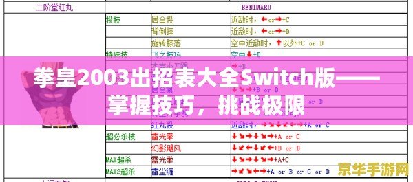 拳皇2003出招表大全Switch版——掌握技巧，挑戰(zhàn)極限