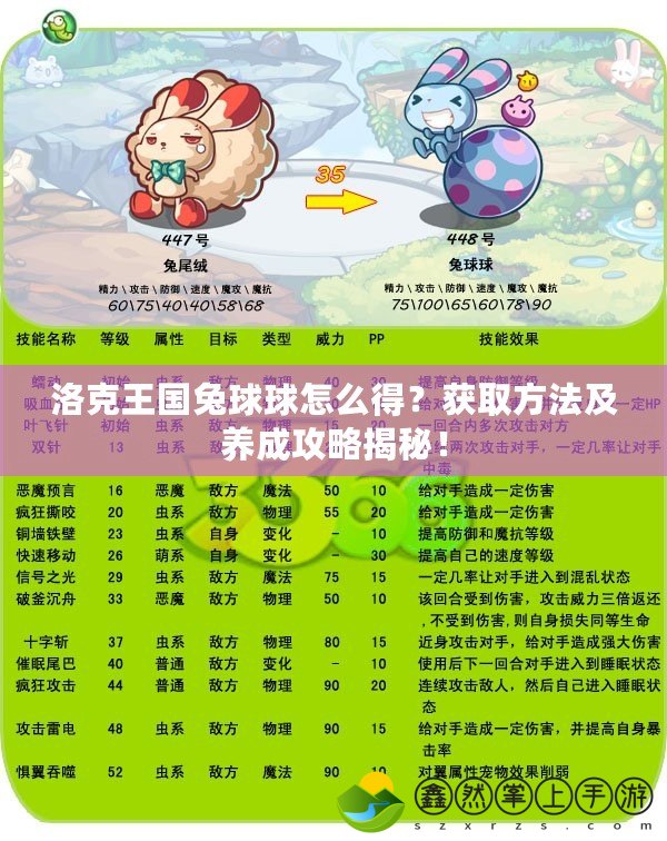 洛克王國兔球球怎么得？獲取方法及養(yǎng)成攻略揭秘！